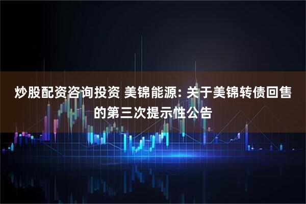 炒股配资咨询投资 美锦能源: 关于美锦转债回售的第三次提示性公告